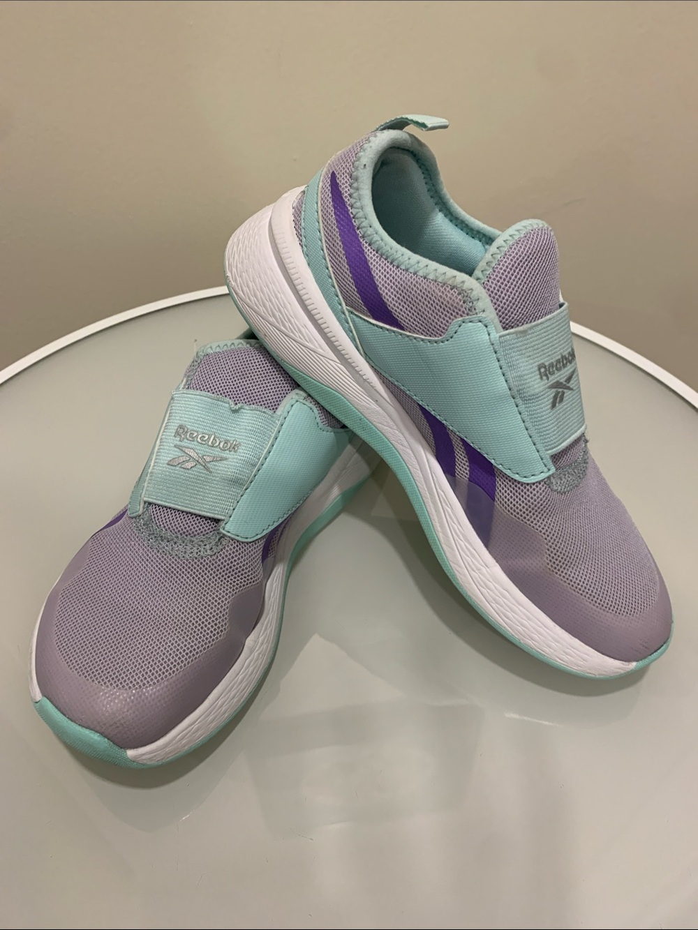 Reebok Kids Slip-On Sneakers in Lavender, Mint & Purple Accent
